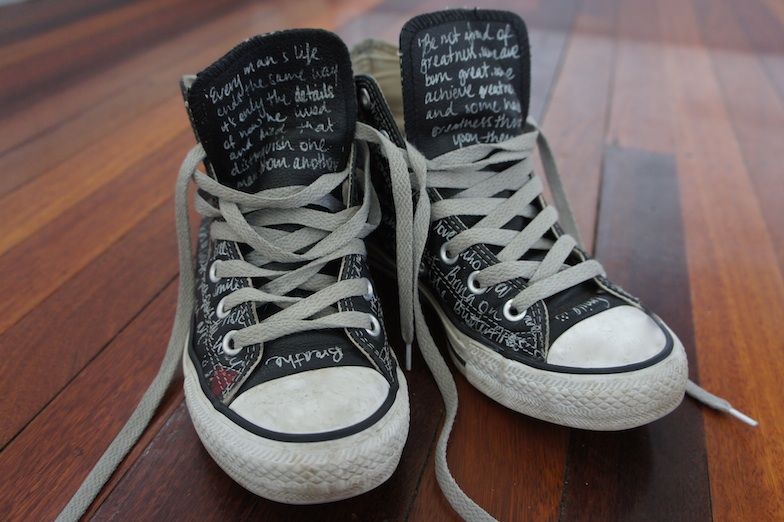 decorated converse sneakers